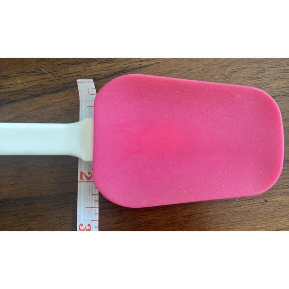 Sturdy Spatula Scraper Stirrer In Pink And White 10.25” Bakercore Cookcore - Picture 2 of 5